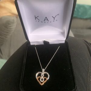 Silver & Rose gold necklace from Kay Jeweler
